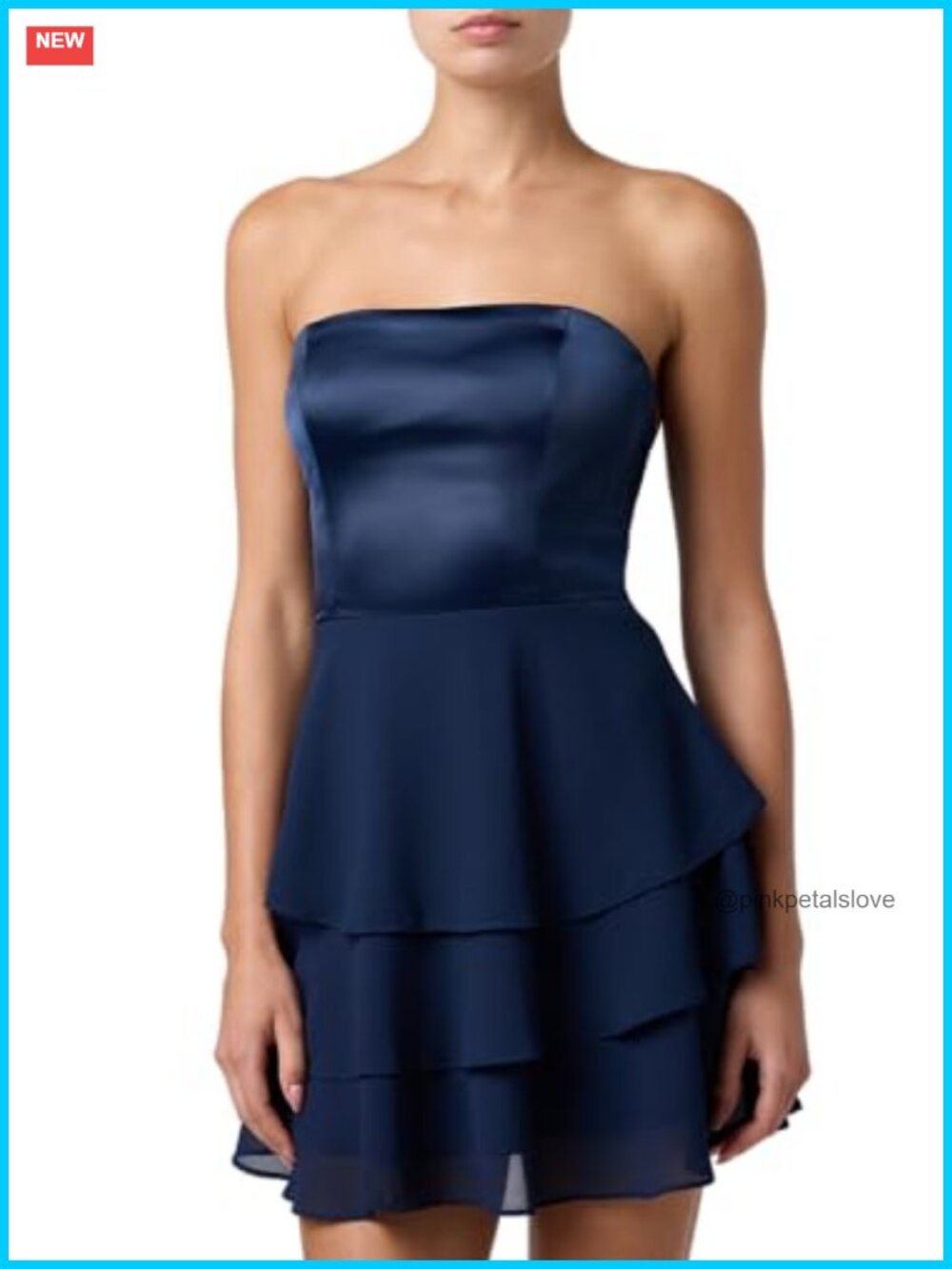 Lulus Cocktail Mini Dress Satin Chiffon Tiered Ruffles Sleeveless